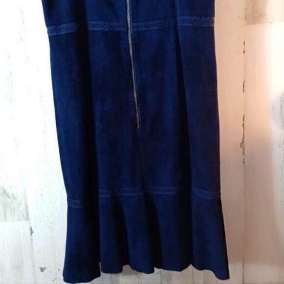 Alice + Olivia LAMBSKIN LEATHER DARK BLUE AUTHENTIC from REALREAL - Picture 4 of 8